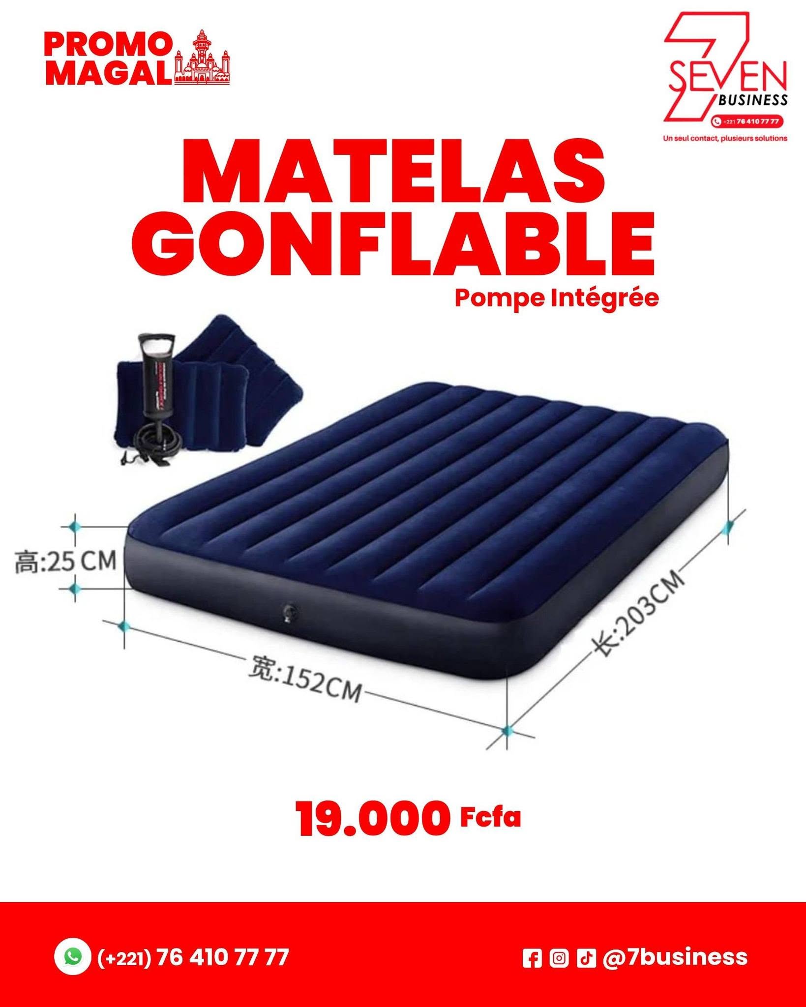 Matelas gonflable 2 places 7 Seven Business